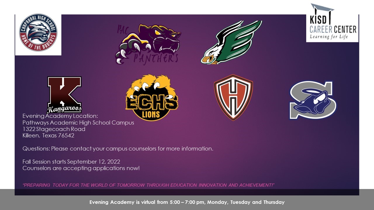  KISD Evening Academy Flyer